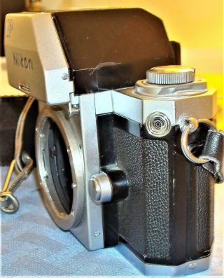 VG NIKON F 35mm Film Camera W/PHOTOMIC VIEWER - METER/WORKING Vintage 2