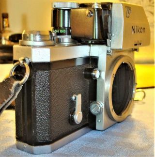 VG NIKON F 35mm Film Camera W/PHOTOMIC VIEWER - METER/WORKING Vintage 3