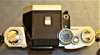 VG NIKON F 35mm Film Camera W/PHOTOMIC VIEWER - METER/WORKING Vintage 6