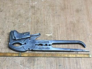 Vintage Mathews " Never - Stall " Multi Tool Wrench Antique Made In Dayton Ohio
