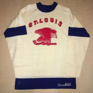 St.  Louis Eagles Vintage 1935 Heritage Wool Ccm Maska Hockey Jersey Not Worn