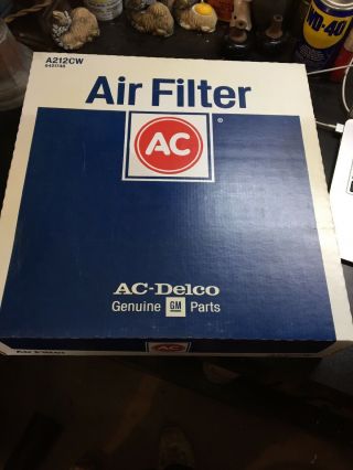 Vintage Nos Ac - Delco Gm Parts Air Filter A212cw 6421746 1970’s