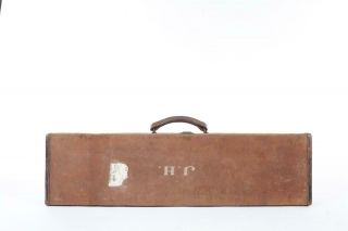 Vintage Canvas & Leather Shot Gun or Rifle Motor Case with 