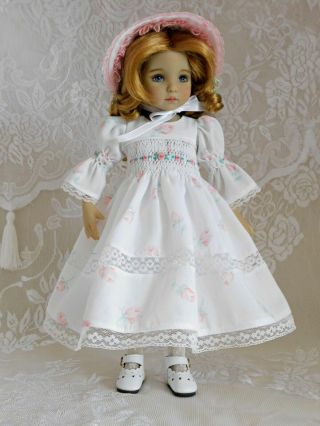 Vintage Romance Smocked Doll Dress Ensemble For 13 " Little Darling Yosd Meadow