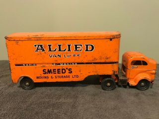40s - 50s Vintage Lincoln Private Label Moving And Storage Truck And Trailer