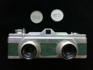 Stereo Mikroma Green Camera With Meopta 25/3,  5 Mirar W/caos And Case - Rare