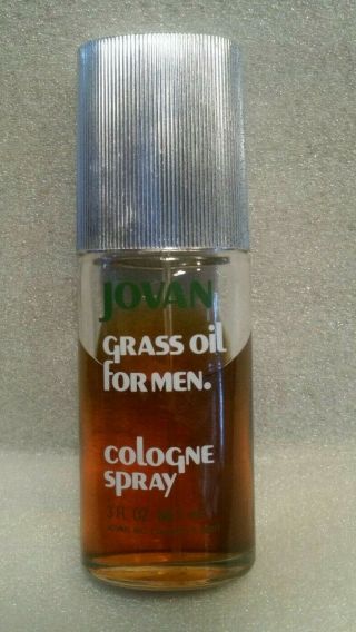 Vintage Grass Oil For Men By Jovan 3 Oz / 88.  7 Ml Cologne Spray Men 70 Full