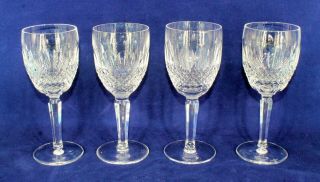 4 Vintage 1986 Waterford Crystal Colleen Tall Wine Claret 6.  5 " Tall