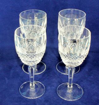 4 Vintage 1986 Waterford Crystal Colleen Tall Wine Claret 6.  5 