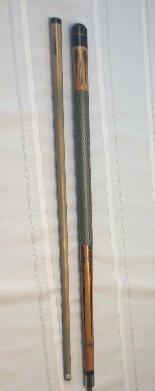 Vintage RHINO Pool Cue Stick 58” 19.  5 oz Two Piece Estate find 2