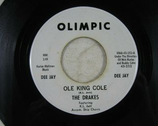 Vintage 45 Record Olimpic The Drakes Ole King Cole I Made A Wish Promo Doo Wop