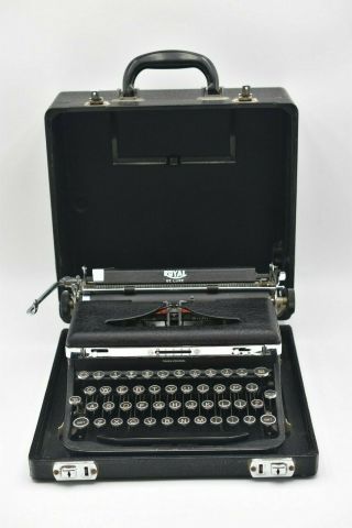 Rare Vintage Royal Model A Deluxe Quiet Portable Typewriter - 1938 Outstanding