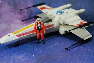 Vintage Star Wars Complete X - Wing Fighter,  Luke Skywalker Action Figure Kenner