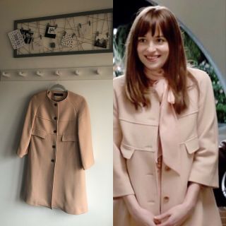 Aso Anastasia Steele Very Rare Blush Pink Zara Spring Coat