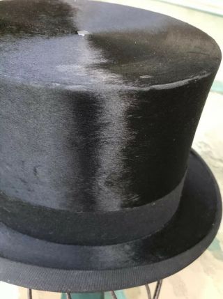 Antique DUNLAP & CO.  N Y TOP HAT Burkhardt Bros.  Co Silk & Leather 4