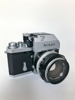 Vintage Nikon F Photomic 35mm Slr Film Camera W/ Nikkor S Auto F50mm 1.  4 488309