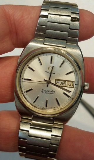 Vintage Omega Seamaster Automatic 1660216 Mens Wristwatch Silver Dial Repair