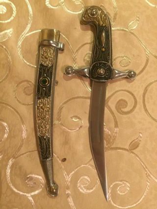 Vintage Caucasian Handmade Traditional Georgian Dagger (german Silver)