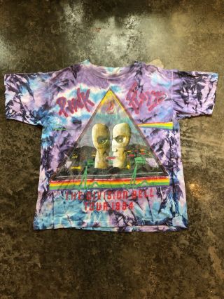 Vintage 1994 Pink Floyd Division Bell Concert Tee T Shirt Tour Tie Dye 90s Mens