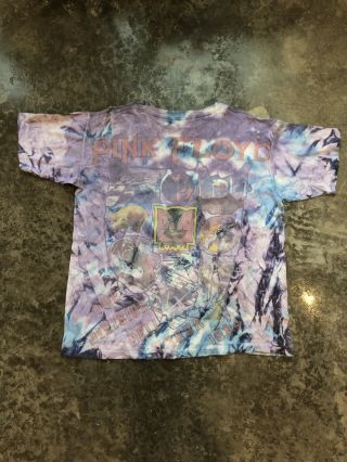 Vintage 1994 Pink Floyd Division Bell Concert Tee T Shirt Tour Tie Dye 90s Mens 2
