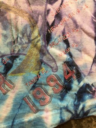 Vintage 1994 Pink Floyd Division Bell Concert Tee T Shirt Tour Tie Dye 90s Mens 5