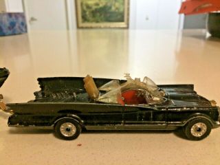 VINTAGE CORGI BATMOBILE 267 & BATBOAT W/ TRAILER 107 1960 ' s &plane 4