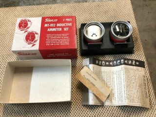 Vintage Snap On Tools Mt - 1112 Inductive Ammeter Set 2 Piece In Great Shape