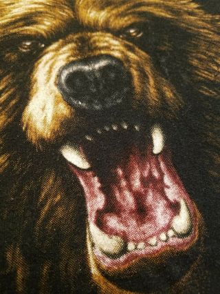 VTG 90’s 3D Emblem HARLEY DAVIDSON shirt XL 50/50 Grizzly Bear Strong Survive 4