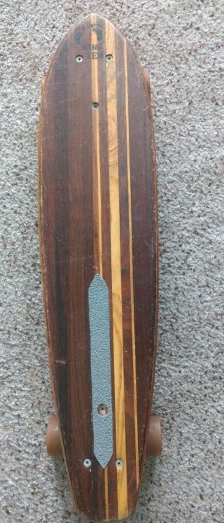Vintage Hang Ten Wooden Skateboard Longboard 26.  5 " X 6 " Surf Sport Board Dogtown