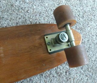 Vintage Hang Ten Wooden Skateboard Longboard 26.  5 