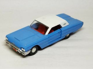Vintage Dinky Toys 005 1964/65 Ford Thunderbird Blue With White Top