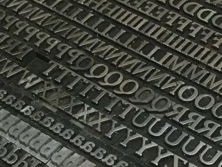 Cheltenham Bold 24 Pt - Letterpress Type - Vintage Metal Lead Sorts Font Fonts