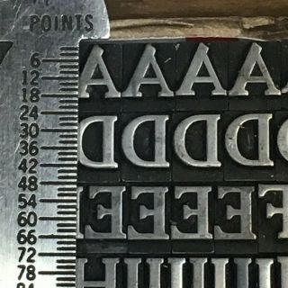 Cheltenham Bold 24 pt - Letterpress Type - Vintage Metal Lead Sorts Font Fonts 3