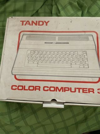 Tandy 128k Color Computer 3 Mod 26 - 3334 Vintage W/ Box And Instructions