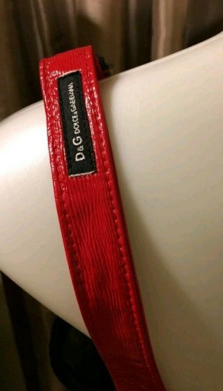 VTG D&G Dolce and Gabbana Denim Jean Dress Red Belt 0 2 4 XS S 42 IT Rare Sexy 4