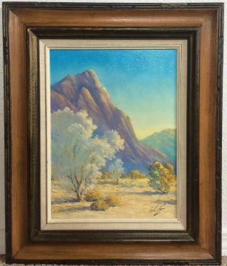Walt Prythero Oil Painting Southwestern Landscape Signed Framed Vintage Antique