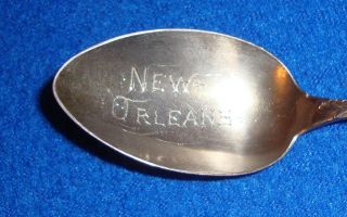 Black Americana Sterling Silver Orleans Enameled Spoon Very Rare 3