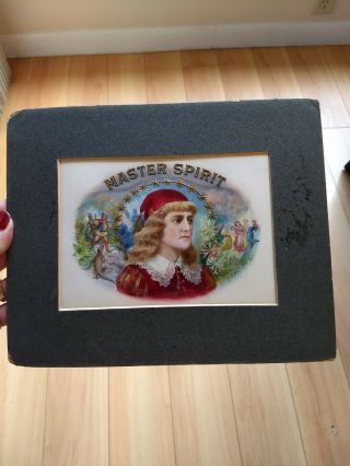 Cigar Label " Master Spirit " Sketch Painting - Extremely Rare
