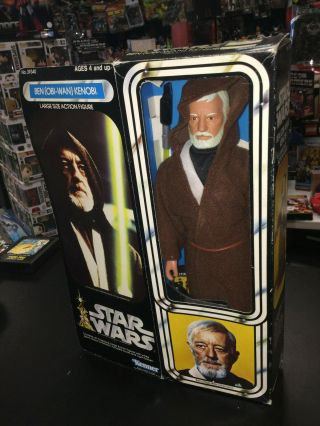 Vintage Star Wars 12 " Obi - Wan Kenobi Figure Doll Complete W/ Box 1979 Kenner Org