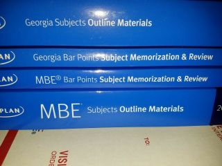 Rare 2018 2019 Kaplan Pmbr Bar Review Set - Georgia Subjects,  Bar Points Rare