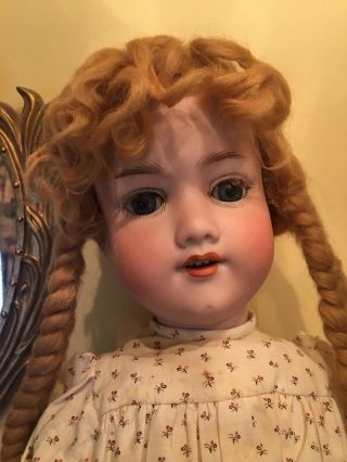 Antique 24” German Bisque Head Armand Marseille 390 Doll On Stamped Body