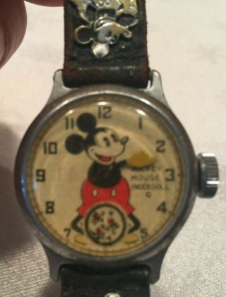 Vintage Mickey Mouse Ingersoll Wrist Watch 1930 