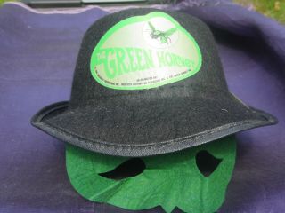 Green Hornet Vintage 1966 Greenway Productions Tex Straw Childrens Hat with Mask 2