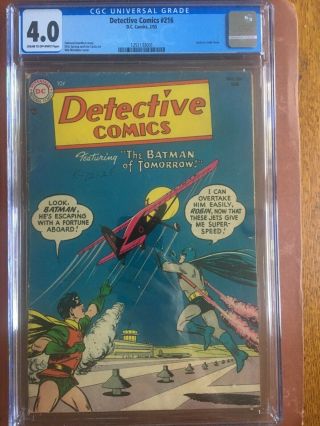 Detective Comics 216 Cgc 4.  0 Cr/ow Batman Sweet Rare