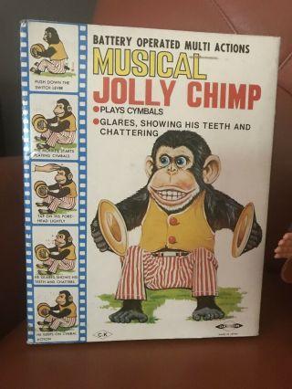 Vintage Musical Jolly Chimp Toy/ VGC 3