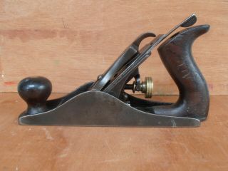 Old Vintage Bailey No 3 Smoothing Plane,  Rosewood Handles,  Low Front Knob.