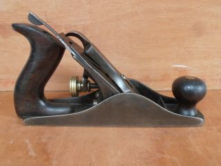 Old vintage Bailey no 3 smoothing plane,  rosewood handles,  low front knob. 2