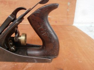 Old vintage Bailey no 3 smoothing plane,  rosewood handles,  low front knob. 5
