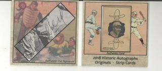 Rube Walberg Auto /10 Cut,  Vintage Strip Card 2018 Historic Autographs Athletic