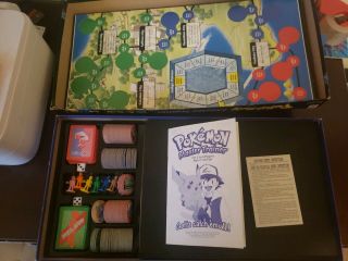 Vintage 1999 Pokemon Master Trainer Board Game Milton Bradley Complete